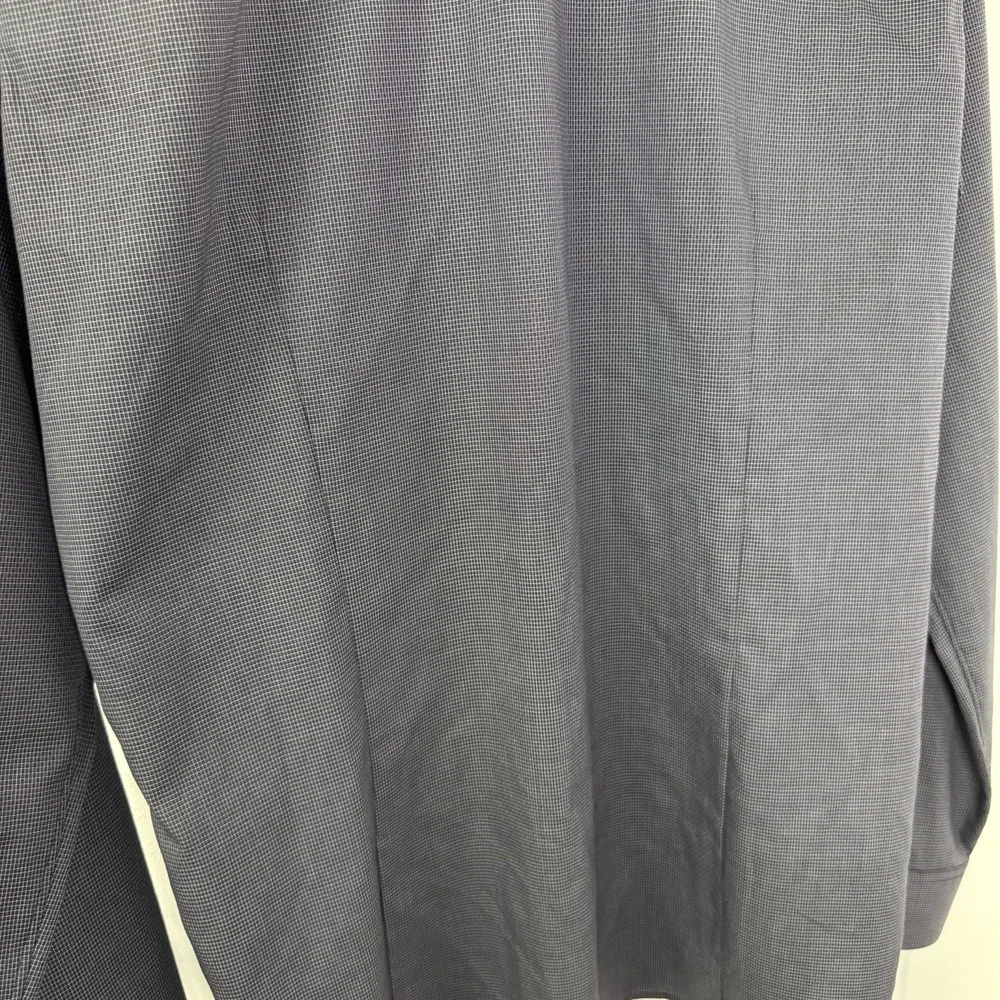 Theory Black‎ Mini Check Long Sleeve Shirt Men's 15.5 Regular/Size Medium